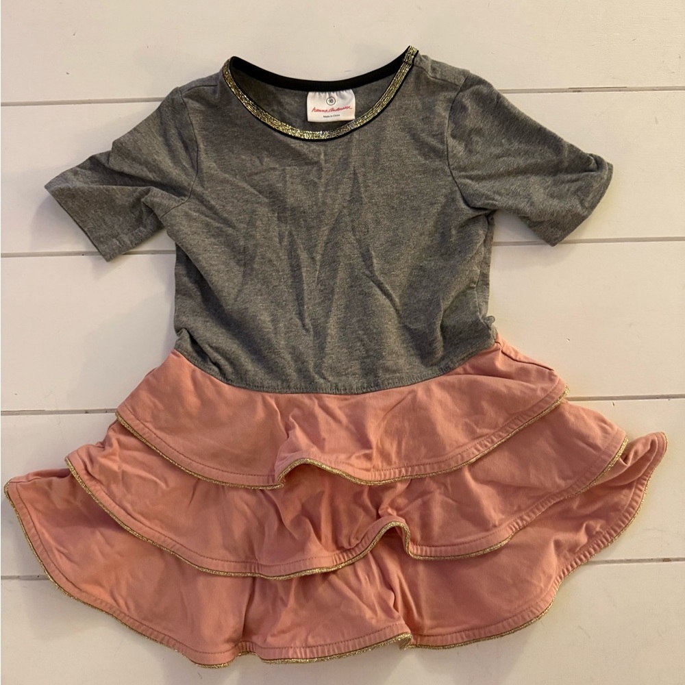 Hanna Andersson Gray and Pink Kids Casual Dress